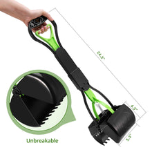 Load image into Gallery viewer, PPOGOO Non-Breakable Pet Pooper Scooper for Dogs and Cats with Long Handle High Strength Material and Durable Spring for Easy Grass and Gravel Pick Up