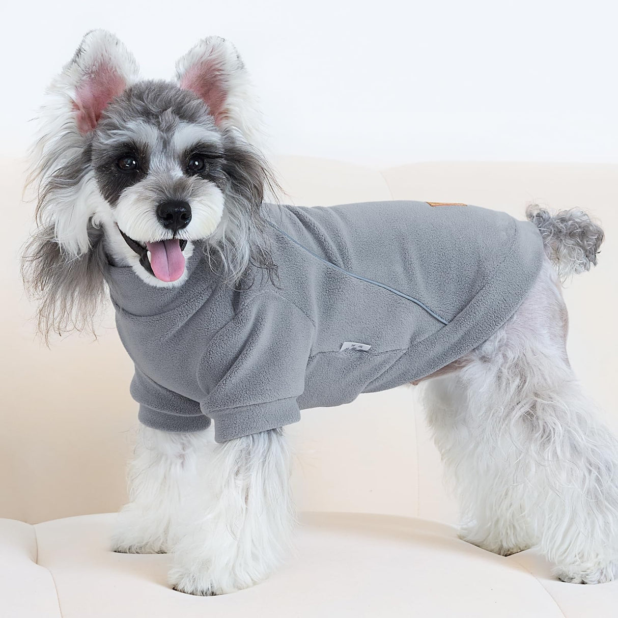 XPUDAC 4 Pack Dog Sweaters Fleece Dog Sweatshirt Winter Pet Clothes for Small Medium Dogs Boy Girl Pullover Puppy Christmas Outfits Cat Apparel, Grey, Blue, Navy, Green, XS