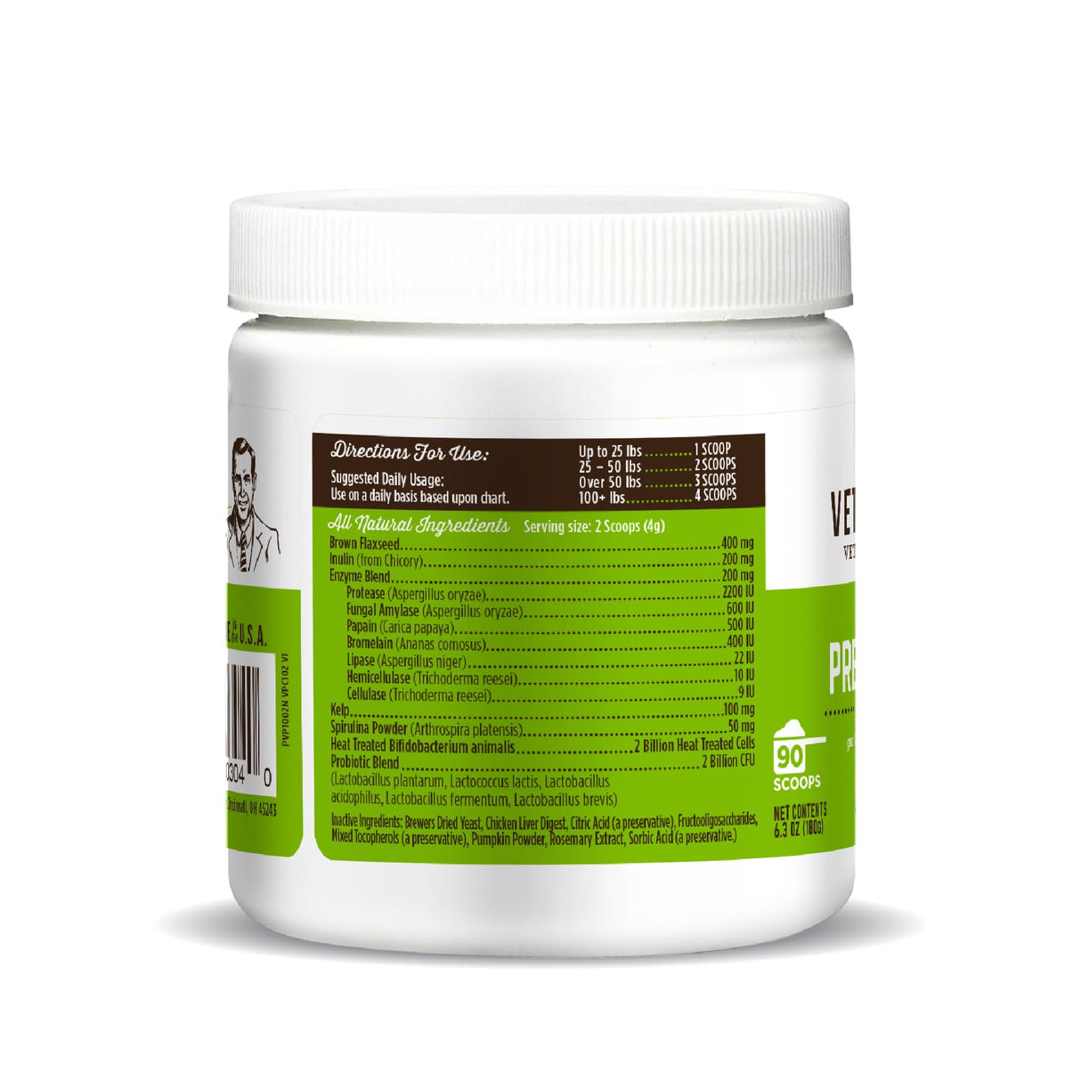 Dr. Joseph's VetPro Complete Advanced Pre & Probiotics Powder for Dogs, 90 Scoops, Supports Gut Health, Diarrhea, Digestive Health & Seasonal Allergies, Chicken/Pumpkin Flavor, Add to Food