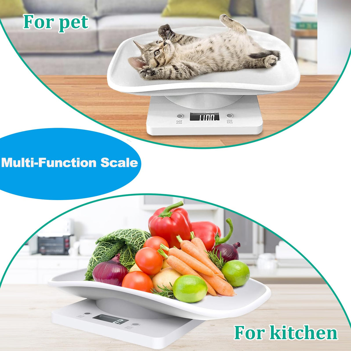 Digital Pet Scale,Puppy Scales for Weighing,Digital Small Animals Scales for Weighing,Whelping Supplies,Kitten Scale,Baby Scales for Small Dog Cat Crawl Pet,Capacity up to 33 lb
