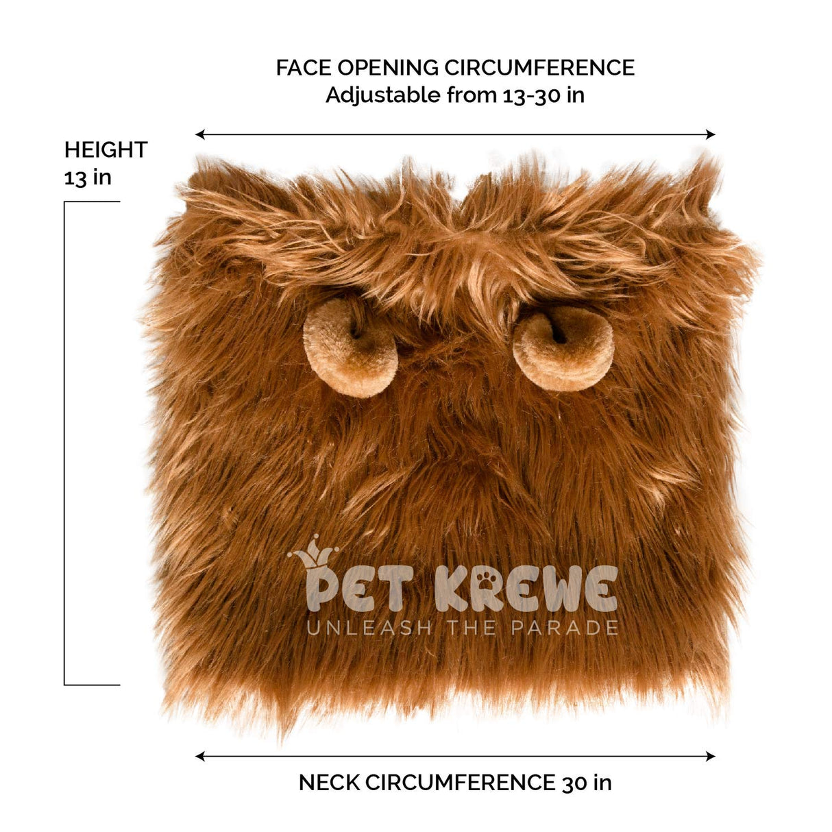Pet Krewe Lion Mane for Dog -Fits Neck Size 13" - 32"-Lion Mane Dog Costume by Pet Krewe
