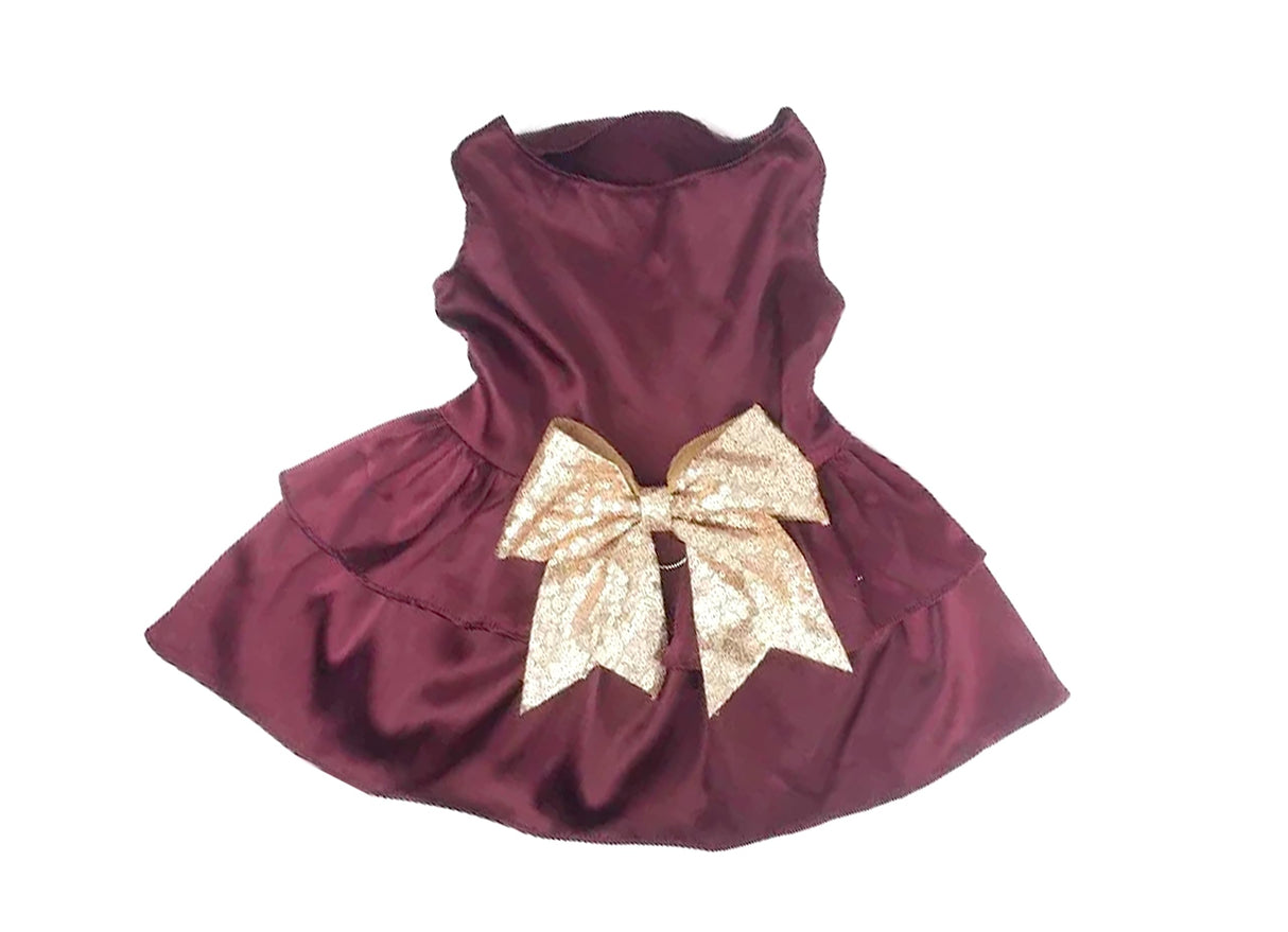 The Mildred Satin Dog Wedding Dress - Flower Girl Style, S-5XL (18-24 lbs)