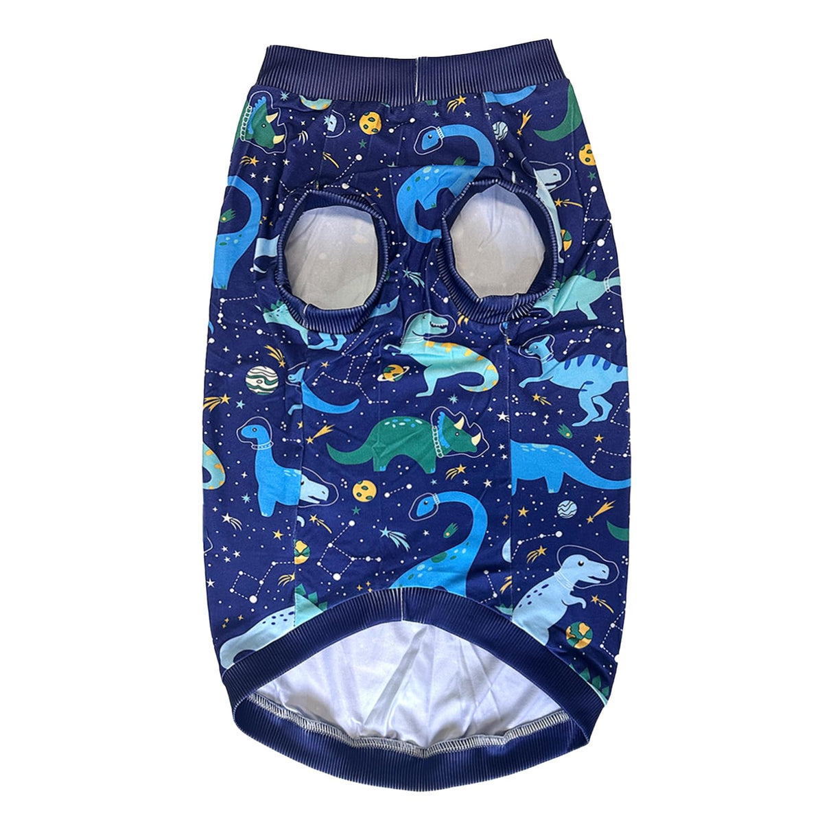PriPre Dog Navy Sleeveless T Shirts with Universe Dinosaur Pattern Printed Soft Vest for Large Dogs (XL, Vest)