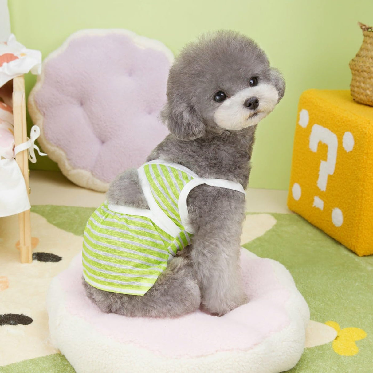 Generic Summer Dog Bikini Swimsuit Dog Swimsuit Dog Bikini Dress Dogs Bathing Suits Beach Clothes Dog Beach Swimsuit Pet Skirts Dog Clothes for Cat Costume Dog Tutu Dresses Green XS
