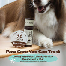 Load image into Gallery viewer, Natural Dog Company Paw Soother Balm & Wax - Dog Paw Balm & Moisturizer for Dry, Cracked Paw Pads, Helps Moisturize & Condition Winter-Worn Paws, Coconut Oil & Calendula, Daily Paw Care, 2 oz Stick