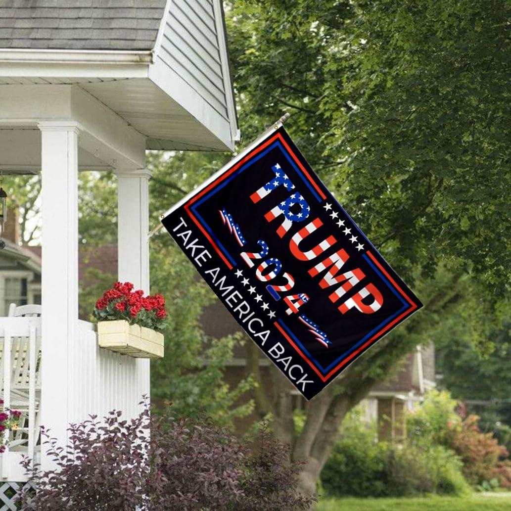 BUELOIGS Take America Back Flag 6x10FT,Premium Quality,Vibrant Colors,Trump 2024 Flags with 2 Brass Grommets for Indoor Outdoor. (Red6x10)