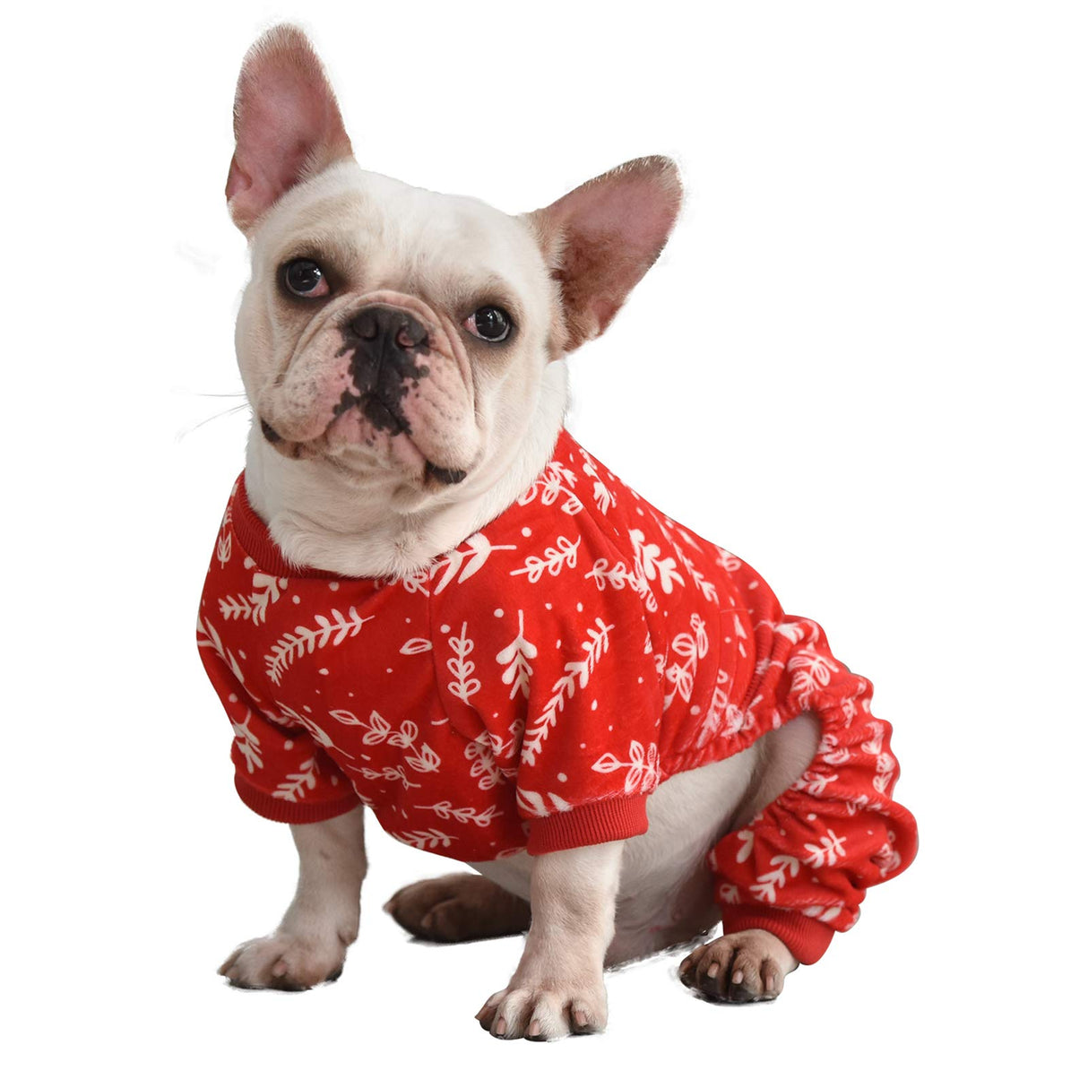 CuteBone Dog Xmas Pajamas P18XL, Polyester, X-Large, Animal Print, Elastic Waist