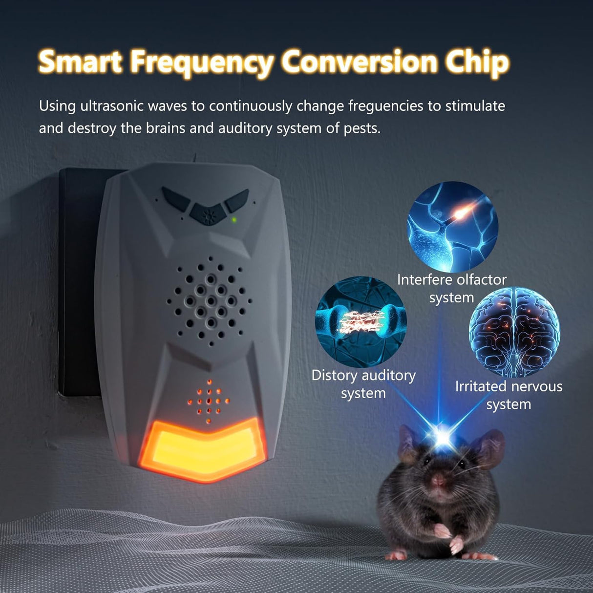 Frogoom Upgraded Ultrasonic Pest Repeller 2 Packs, Electronic Rodent Repellent Plug in Pest Control for Insect, Roach, Spider, Ant, Mosquito, Mice Repellent for House, Garage, Attic, Basement, Office