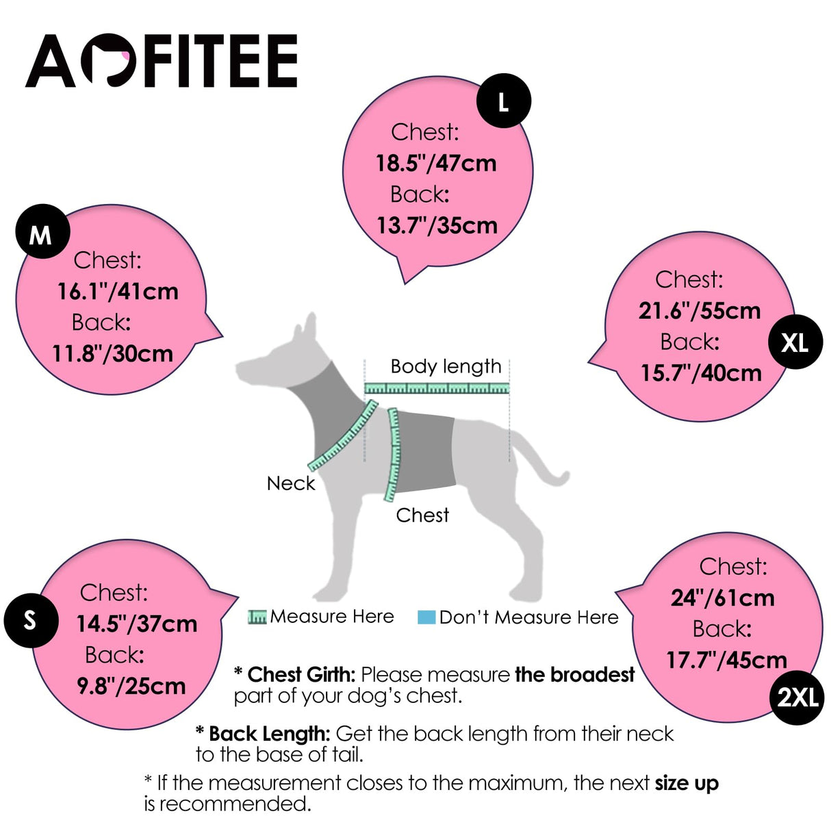 AOFITEE Dog Winter Coat, Waterproof Dog Jacket, Fullbody Dogs Winter Coat Snowsuit, Windproof Puppy Puffer Jacket Snow Suit with Legs, Pet Fleece Vest, Cold Weather Coats for Small Dogs, XL