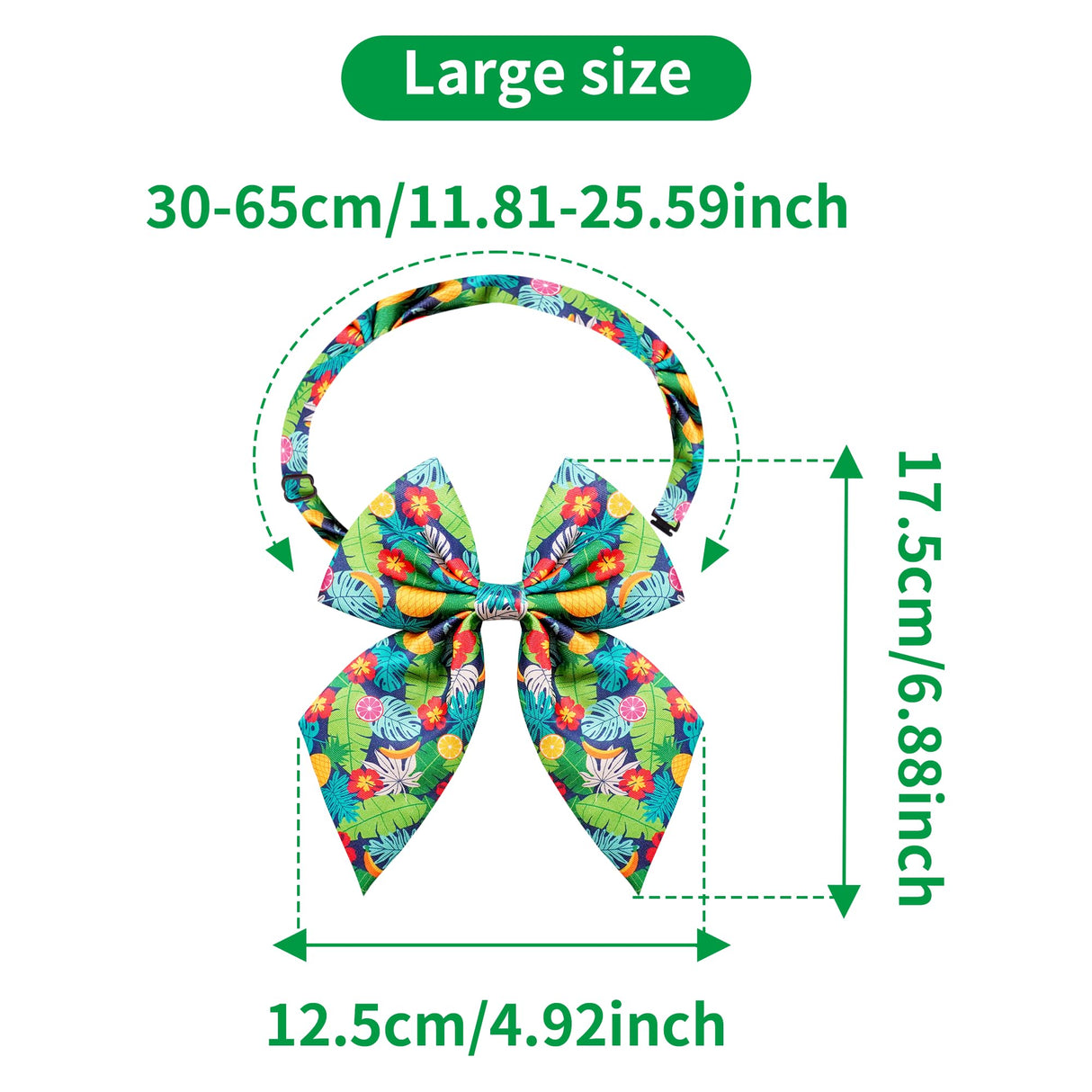 PET SHOW 10 Pack Hawaiian Dog Collar Bow Ties Bulk Adjustable Bowties for Medium Large Dogs Boy Girl Alpaca XL Summer Bowknot Neck Attachments Holiday Party Costume Pet Grooming Accessories