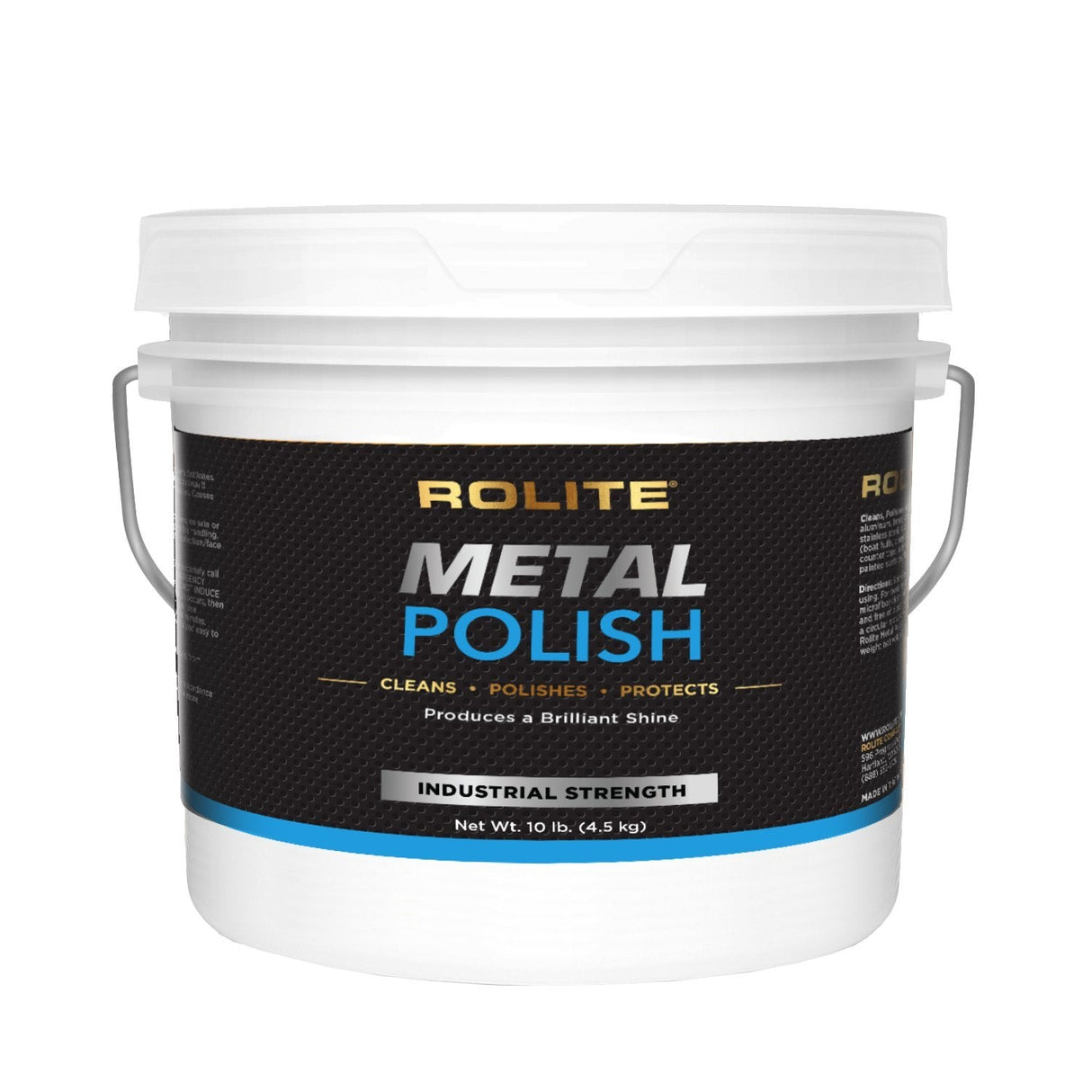 Rolite - RMP10# Metal Polish Paste - Industrial Strength Scratch Remover and Cleaner, Polishing Cream for Aluminum, Chrome, Stainless Steel and Other Metals, Non-Toxic Formula, 10 Pounds, 1 Pack