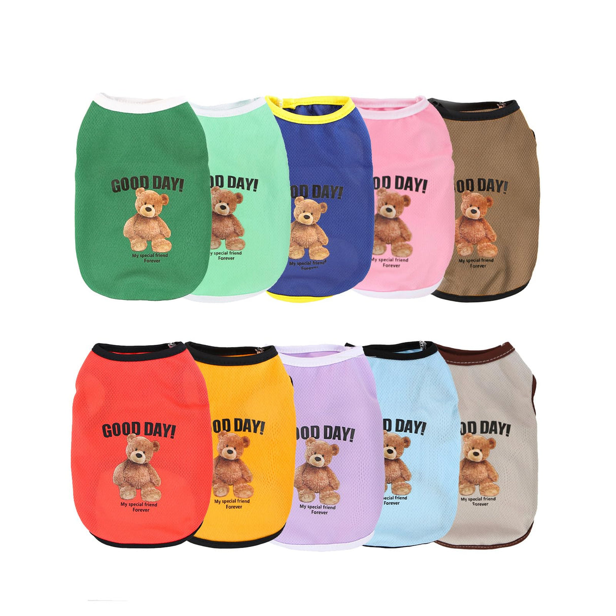 Ittokis 10 Pack Dog Cooling Shirts Breathable Instant Cooling Dogs Vest Lightweight for Summer Dog Clothes cat Clothes (3XL)