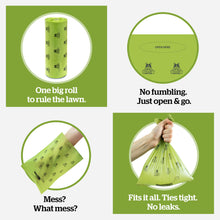 Load image into Gallery viewer, Pogi's Poop Bags – Large, Leak-Proof Dog Waste Bags for Yard or Home Use, Unscented (Single Roll, 500-Count)