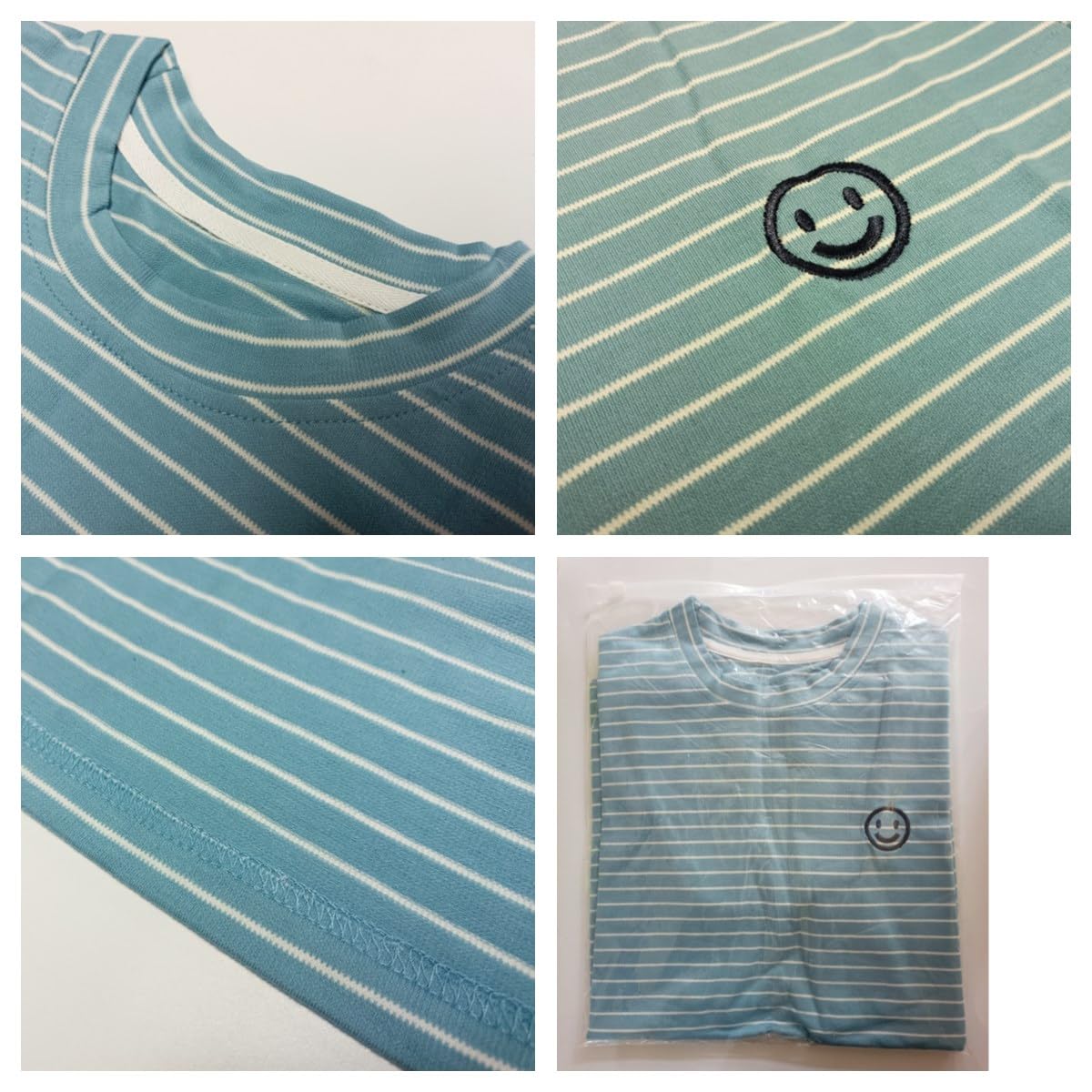 Cotton Dog Shirts for Small Dogs,Girl Boy Pet Clothes, Striped Matching Dog and Owner Outfits Separately(Blue, Owner M)