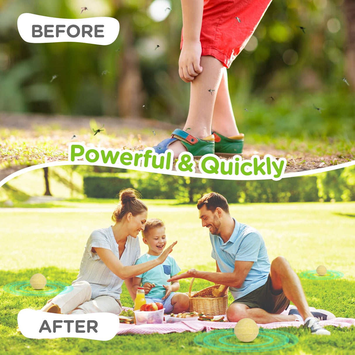 Mosquito Repellent Outdoor Patio, Mosquitoes Repellent Outdoor Powerful, Patio Mosquito Repellent Outdoor Mosquito Trap for Yard, Camping, Child&Pets Friendly 10 Pack