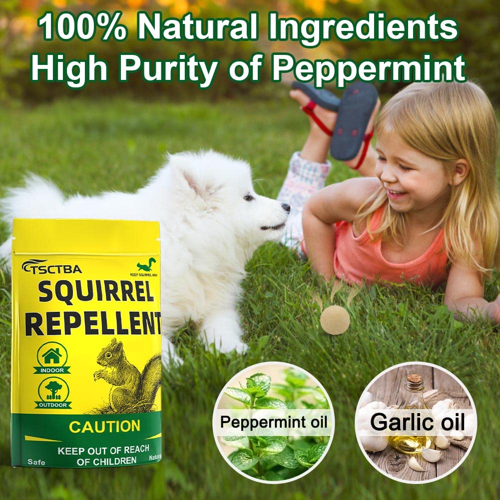 TSCTBA Squirrel Repellent Outdoor, Chipmunk Repellent Outdoor, Squirrel Deterrent, Chipmunk Deterrent, Squirrels Repellant for Bird Feeders/Attic, Keep Squirrel Away for Garden/Plant-8P