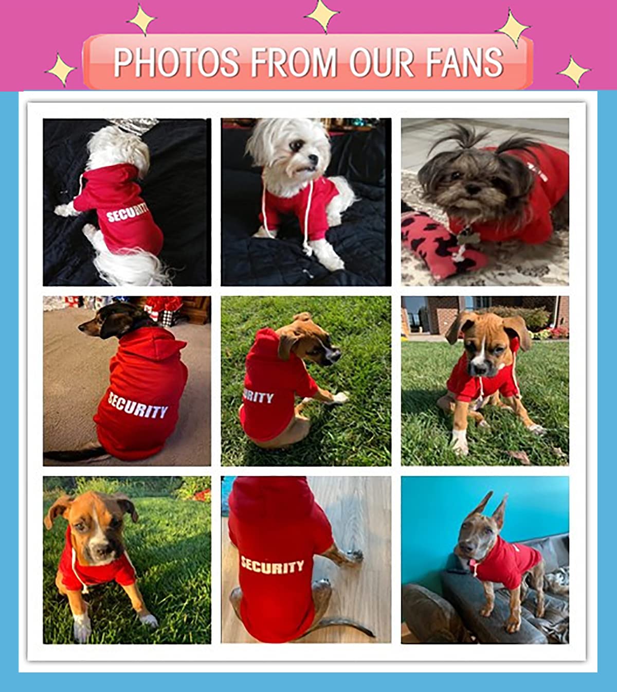 Security Dog Hoodies Clothes Apparel Winter Sweatshirt Warm Sweater Cotton Puppy Hoodie for Small Dog Medium Large Cat Grey, 5XL