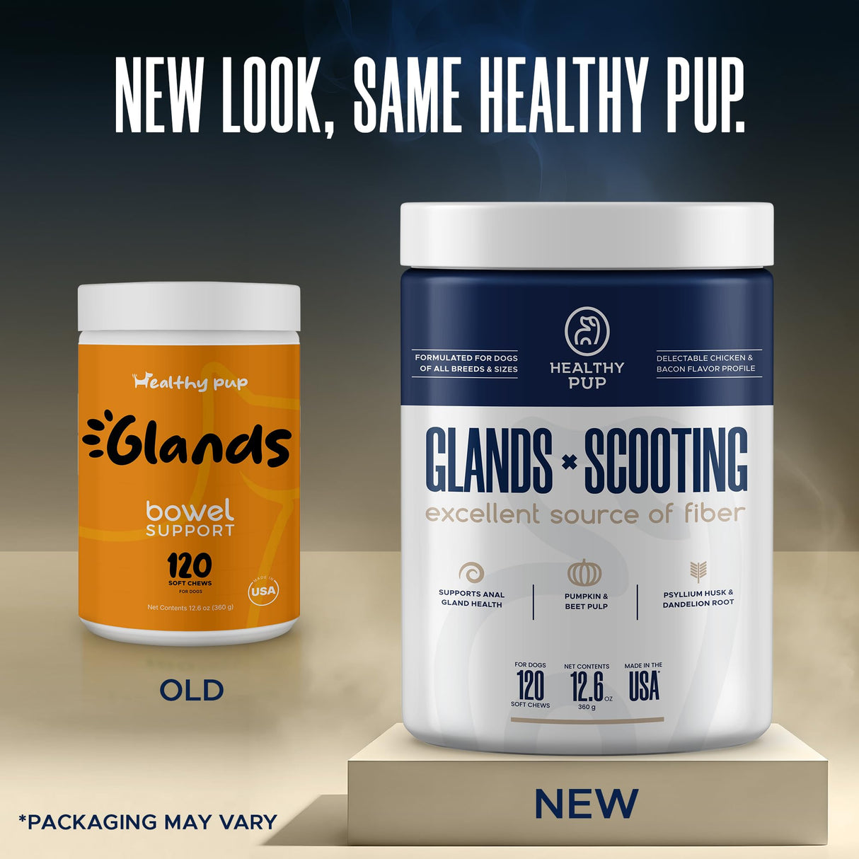 Glands Bowel Support - 120 Delicious Scoot Soft Chews for Scooting, Healthy Anal Glands, and Digestive Health - Made with Pumpkin Powder for Dogs