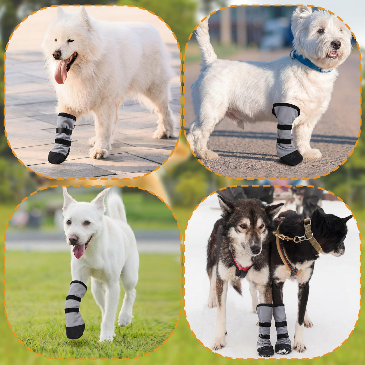 Sunnymove 2 Pcs Dog Paw Wound Recovery Boots Non-Slip Dog Protector Boots for Injured Paw Breathable Soft Pet Shoes for Wound Care Outdoor Walking(XL,Gray)