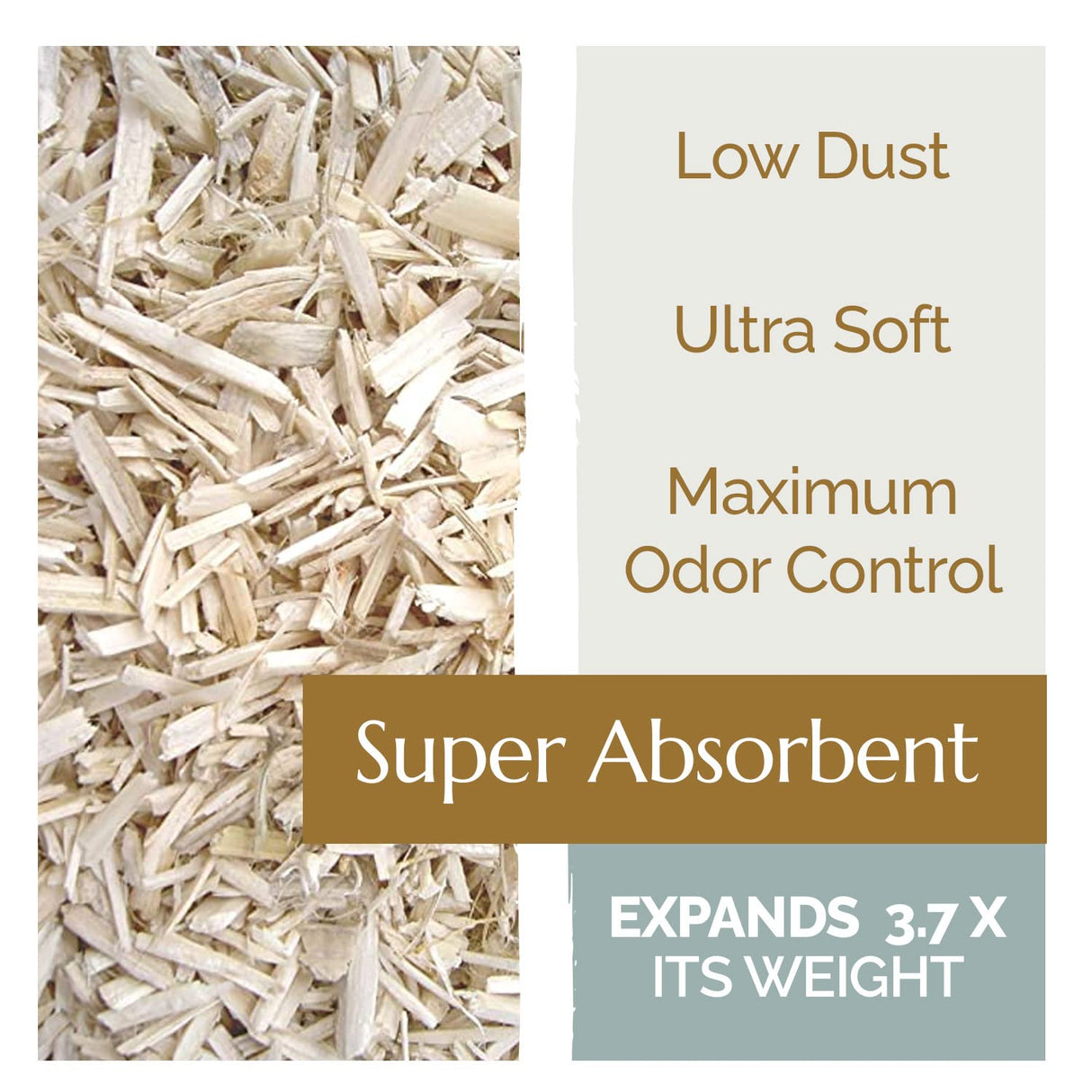 High Grade French Hemp Bedding, 44lb (400L) Jumbo Bulk Bag of Extremely Low Dust Shavings for Horses, Chickens, Small Animals, Rats, Guinea Pigs, Bunny Rabbits, Reptiles, Good Chicken Coop Bedding