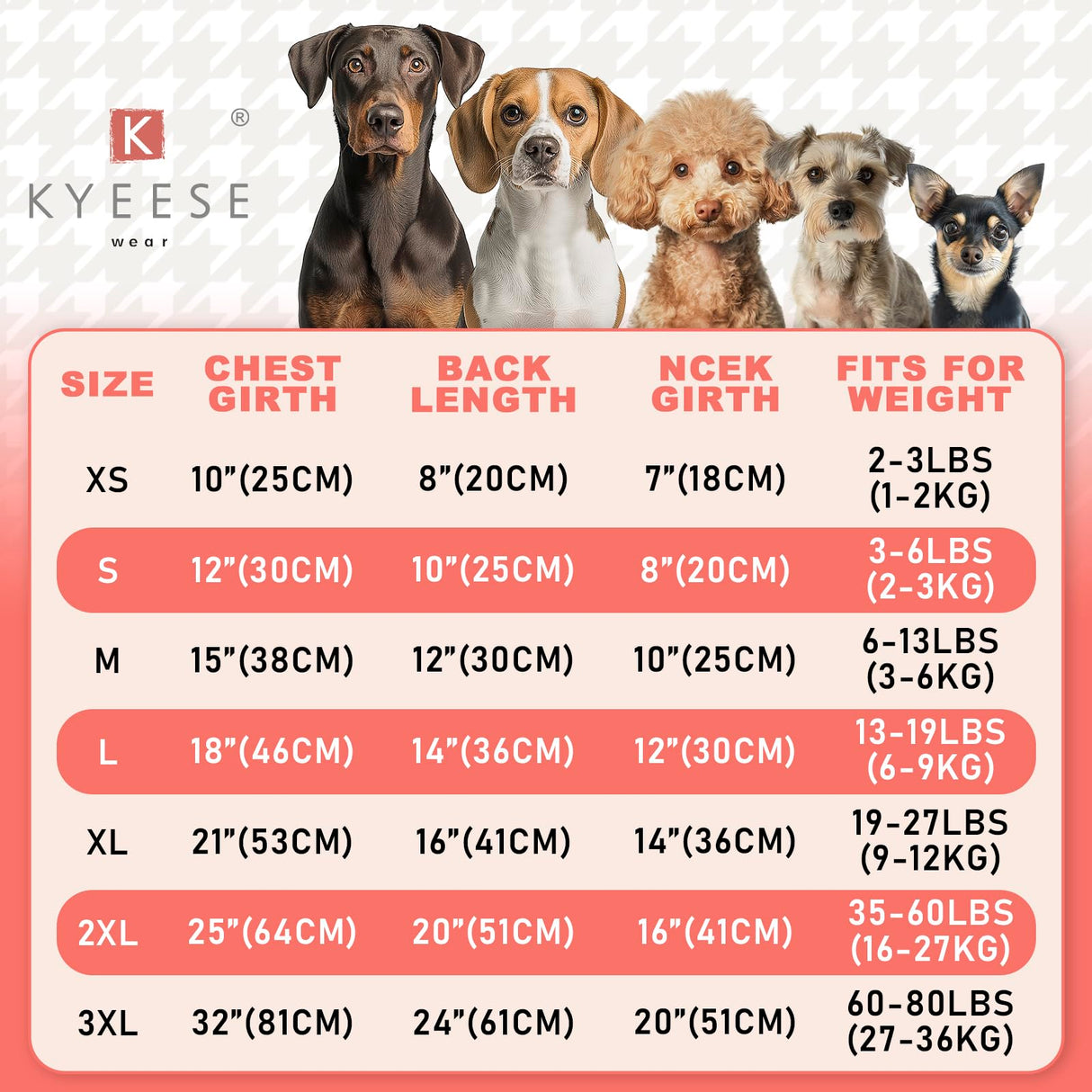 KYEESE Christmas Dog Sweater Dress for Medium Dogs with Leash Hole Classi Checkered Pet Sweaters Dog Christmas Outfit with BowtieTurtleneck Dogs Apparel for Winter, XXXL