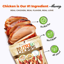Load image into Gallery viewer, NutriChomps Dog Chews, 6-inch Braids, Easy to Digest, Rawhide-Free Dog Treats, Healthy, 10 Count, Real Chicken, Peanut Butter and Milk flavors