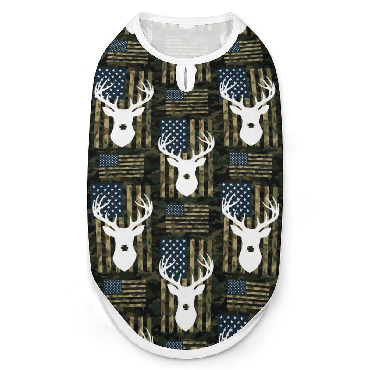 Pet Summer T-Shirt Dog American Flag Camo Deer Shirts Summer Puppy Clothes Cute Pet T Shirts for Small Medium Large Pets