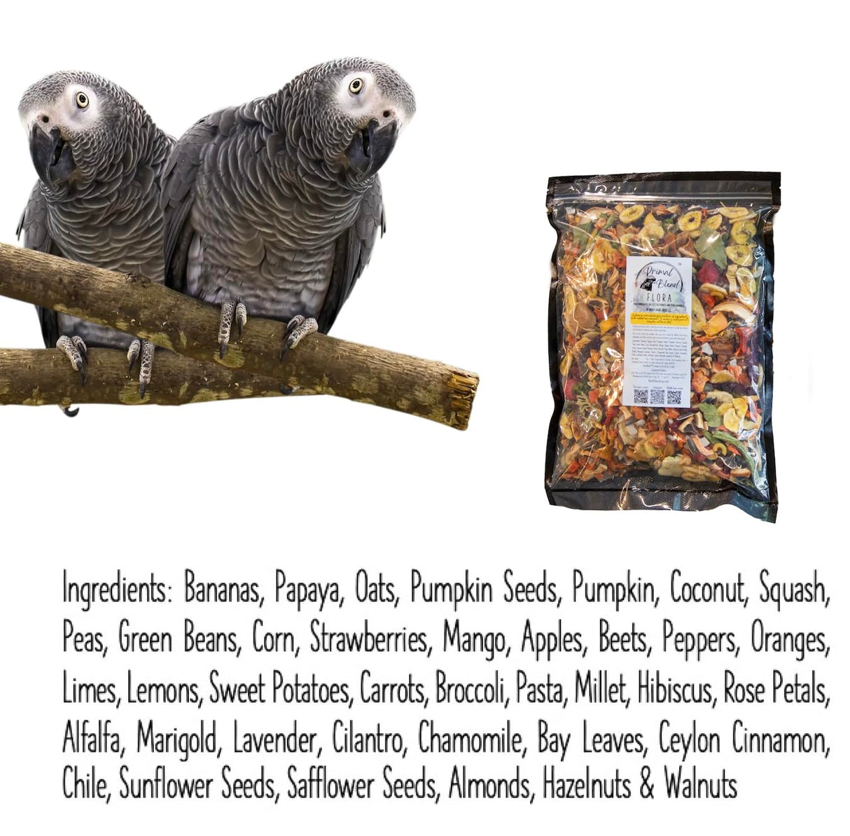 PrimalBlend All Natural Parrot Food - Flora