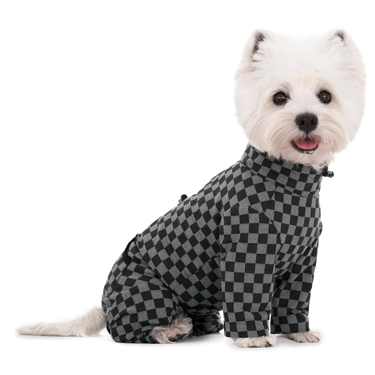 Dog Winter Coat, Warm Fleece Dog Cold Weather Coats, Plaid Turtleneck Dog Pajamas, Pullover Dog Jumpsuit, Turtleneck Dog Winter Clothes for Small Medium Dogs, Dog Onesie Anti Hair Shedding