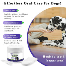 Load image into Gallery viewer, TTsiya Dog Teeth Cleaning Powder, Pet Dental Powder -Dental Care, Dogs Breath Freshener with Probiotics for Tartar & Reduces Plaque & Bad Breath Teeth Cleaning for Small, Medium, Large Dogs 100g