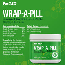 Load image into Gallery viewer, Pet MD Wrap A Pill Bacon Flavor Pill Paste for Dogs - Create a Pocket to Hide Pills and Medication - 59 Servings