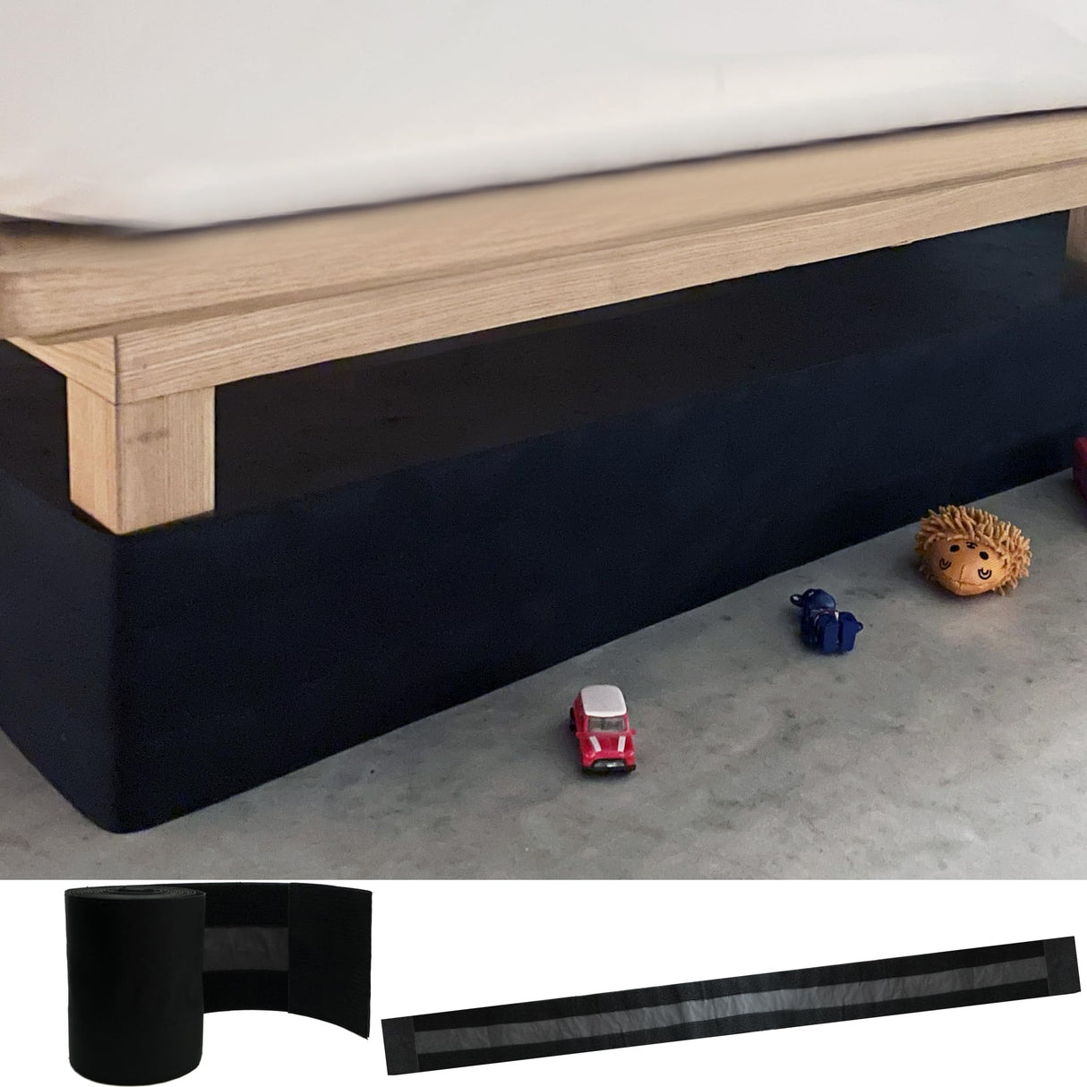 ECOHomes Under Bed Blocker Barrier | Under The Bed Gap Blocker Stretchable Elastic Band Strap Keeps Out Toys, Robots from Going Below Your Bed, Couch & Furniture Bottom Bumper (20 Ft by 6 Inch)