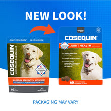 Load image into Gallery viewer, COSEQUIN Maximum Strength Joint Supplement Plus MSM & Omega-3's - With Glucosamine and Chondroitin - For Dogs of All Sizes (Soft Chews)