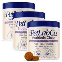 Load image into Gallery viewer, PetLab Co. Probiotics for Dogs, Support Gut Health, Occasional Diarrhea, Digestive Health & Seasonal Allergies - Pork Flavor - 30 Soft Chews - Packaging May Vary (Value 3-Pack)