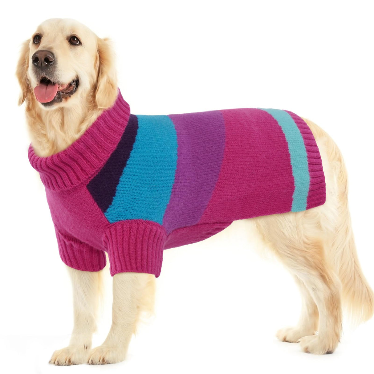 OUOBOB Turtleneck Fall & Christmas Dog Sweater - Pullover Warm Extra Large Size, 3XL - Knitwear for Labrador, Golden Retriever, Doberman, Boxers