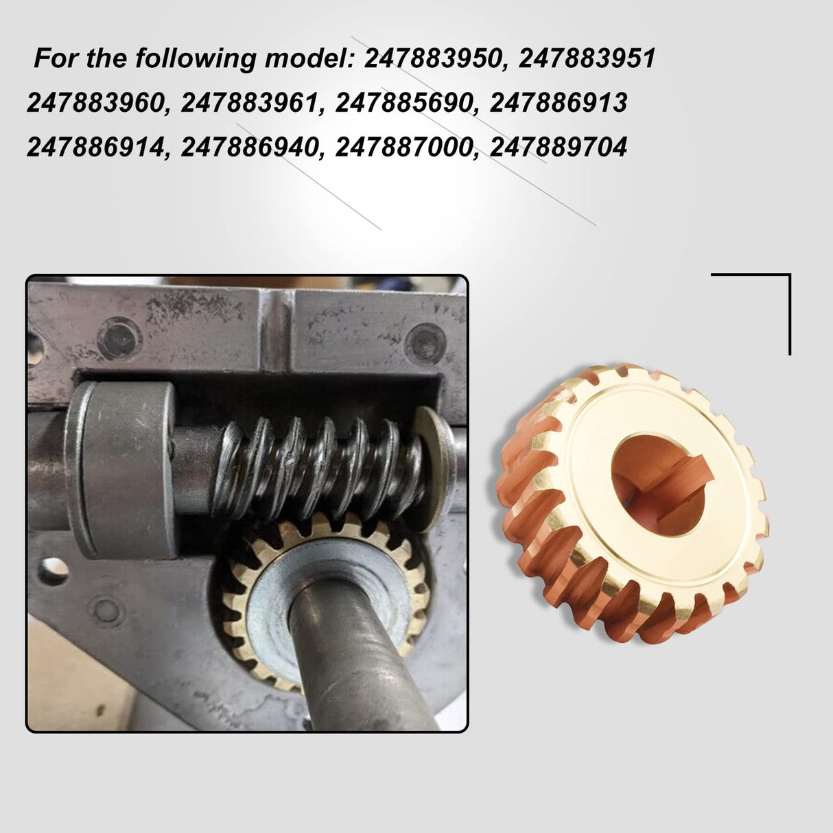 Karbay 917-04861 20 Teeth Auger Worm Gear, Compatible with MTD Craftsman Troy Bilt 40" - 42" Snowblower, Replaces 717-0528 717-04449 717-0528A 917-0528A.