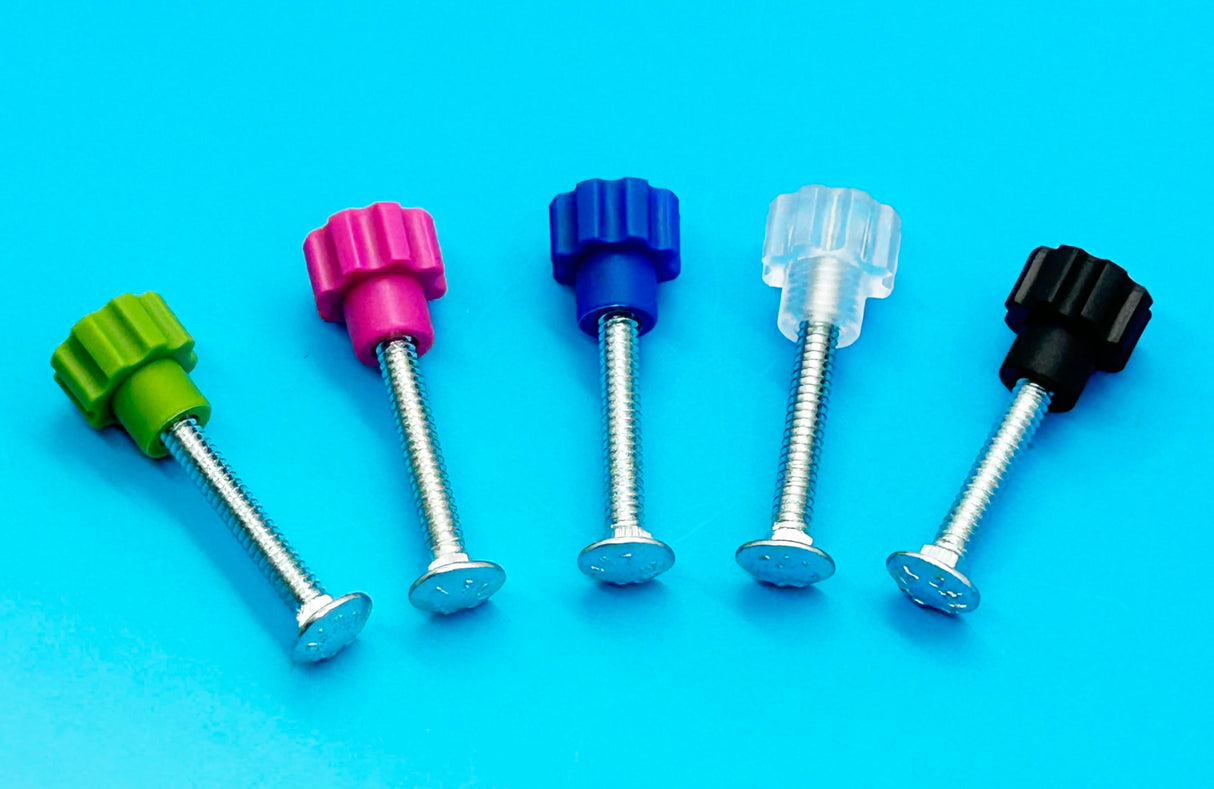 Fasten Tight Pet Carrier Fasteners - Blue 16 Pack (Short 7/8" Bolts)