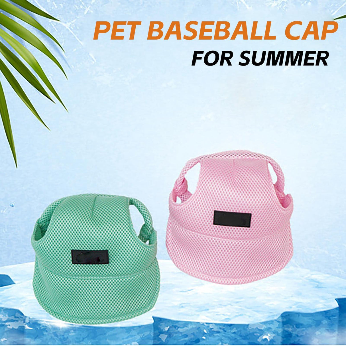 UOSIA Dog Visor Hat for Large Dogs, Green, XL, Polyester, Breathable, Outdoor, Adjustable, Sun Protection