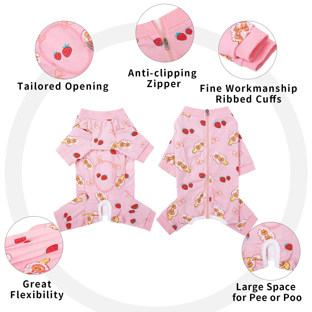 Dog Surgery Recovery Suit, Dog Onesie for Surgery Female Male Dogs, Dogs Pajamas Long Sleeve, Small Dogs Onesie, Abdominal Wound Bandages Surgical Suit, Cat Recovery Suit for Shedding Skin Disease