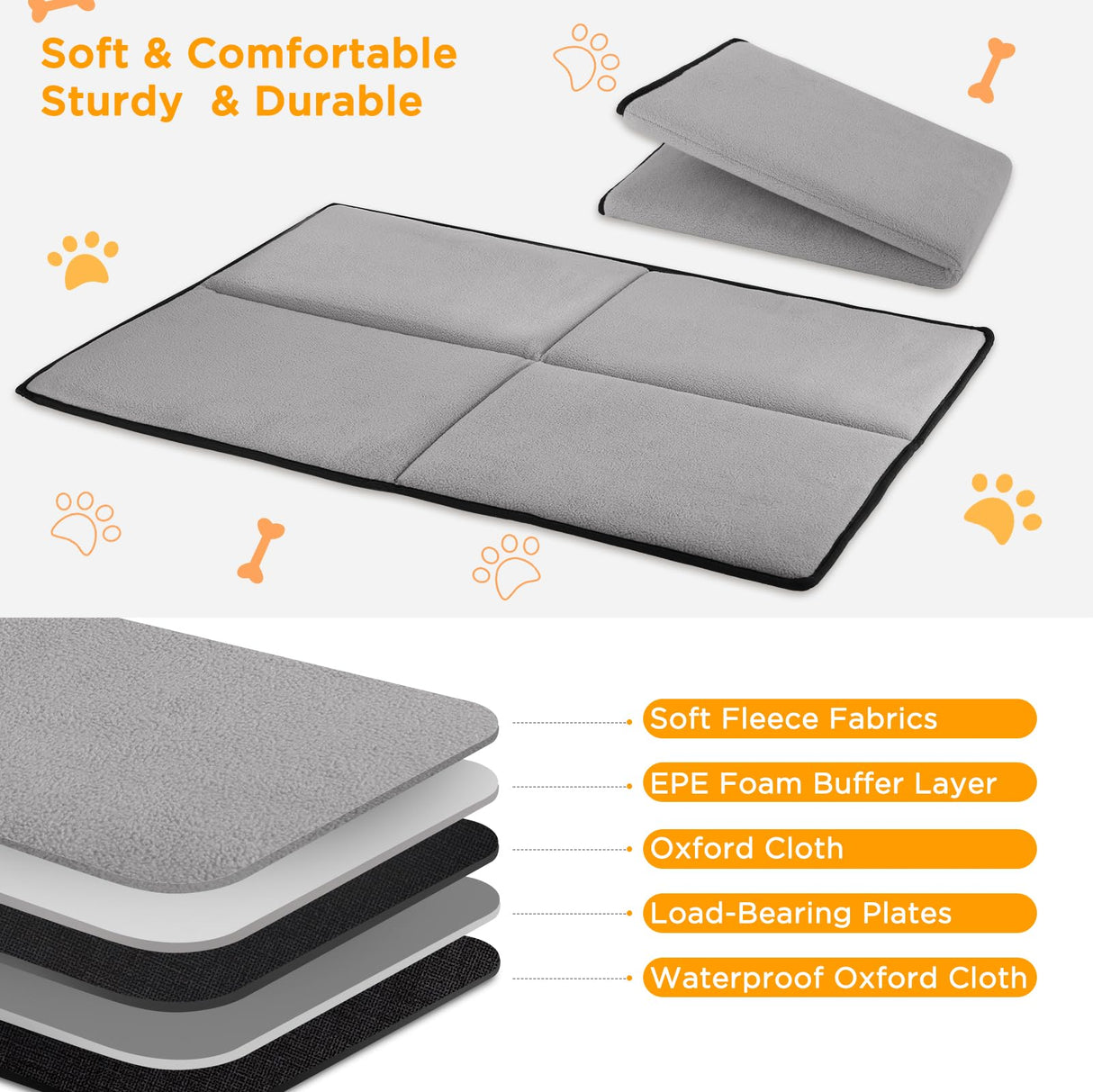 BONTHEE Back Seat Extender for Dogs,Hard Bottom Dog Car Seat Cover for Back Seat Holds 400lbs,Waterproof Anti-Scratch PU Leather Backseat Extender for Dogs,Dog Hammock for Car SUV Truck