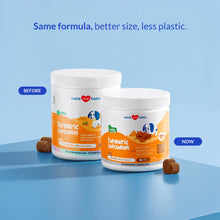 Load image into Gallery viewer, Turmeric Curcumin for Dogs - 90 Soft Chews - with Collagen, BioPerine and Fish Oil - Hip & Joint Support, Ease Inflammation, Antioxidant.
