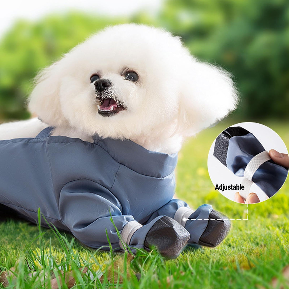 Dog Suspender Boots, Anti Slip Water Proof Adjustable Dog Shoes with Suspender, Paws Protector, Paws Boot Leggings for Small Medium Large Dog, Snow, Rain, Hiking, Hot Pavement (S)