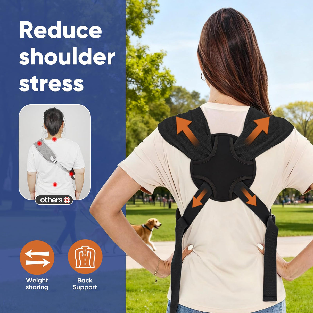 Supet Dog Carrier Sling for Small Dogs, Hands Free Adjustable Soft Cotton Puppy Chest Bag Carrier, Anti-Anxiety & Back Pain Relief Pet Front Pack (Black, XS)