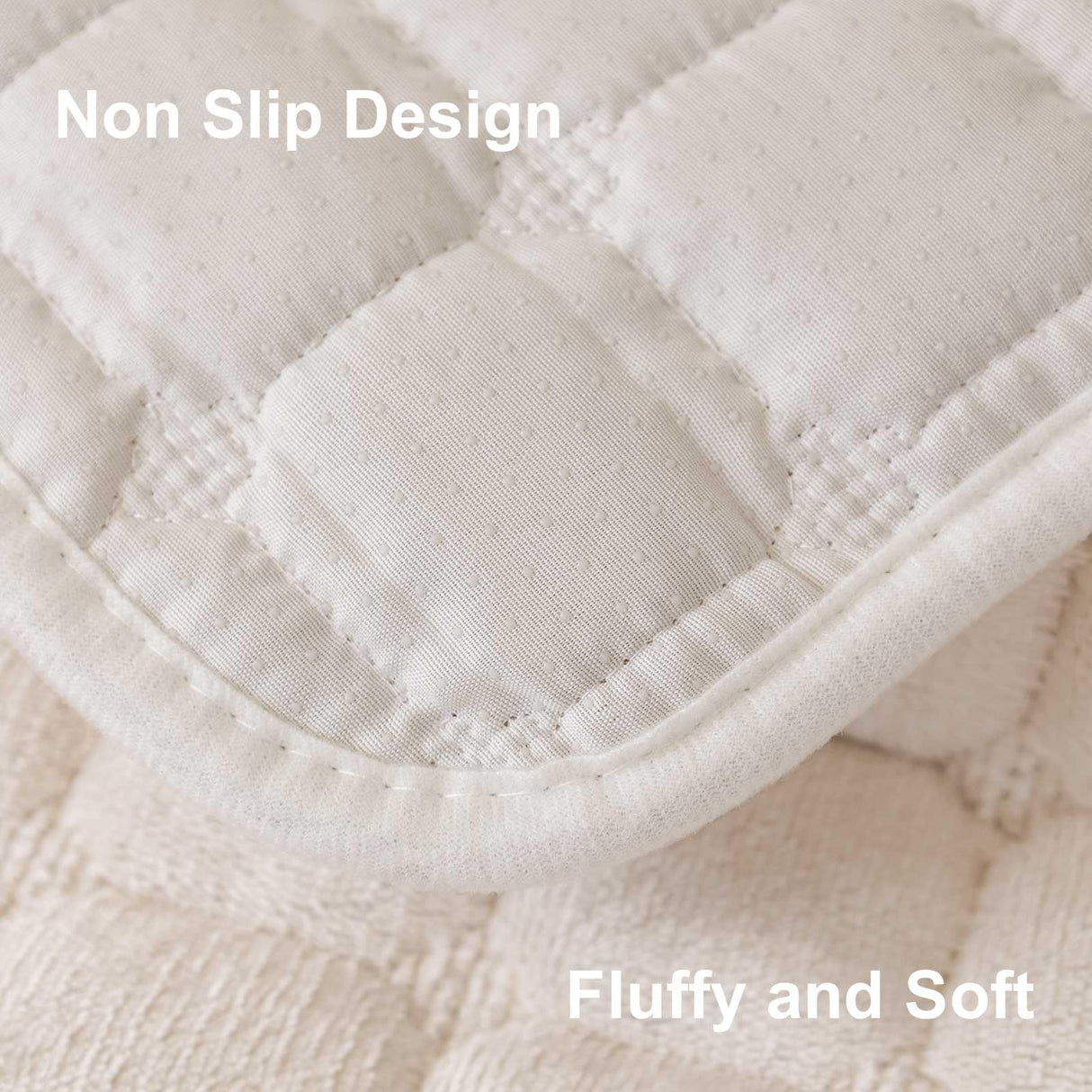 Aucrovee Velvet Washable Couch Cover for Pets Dogs, Non Slip Sectional Sofa Covers for 3 Cushion Couch Sofa L Sharped Sofa Slipcovers, Furniture Protector (1 PCS 36"x82", White)
