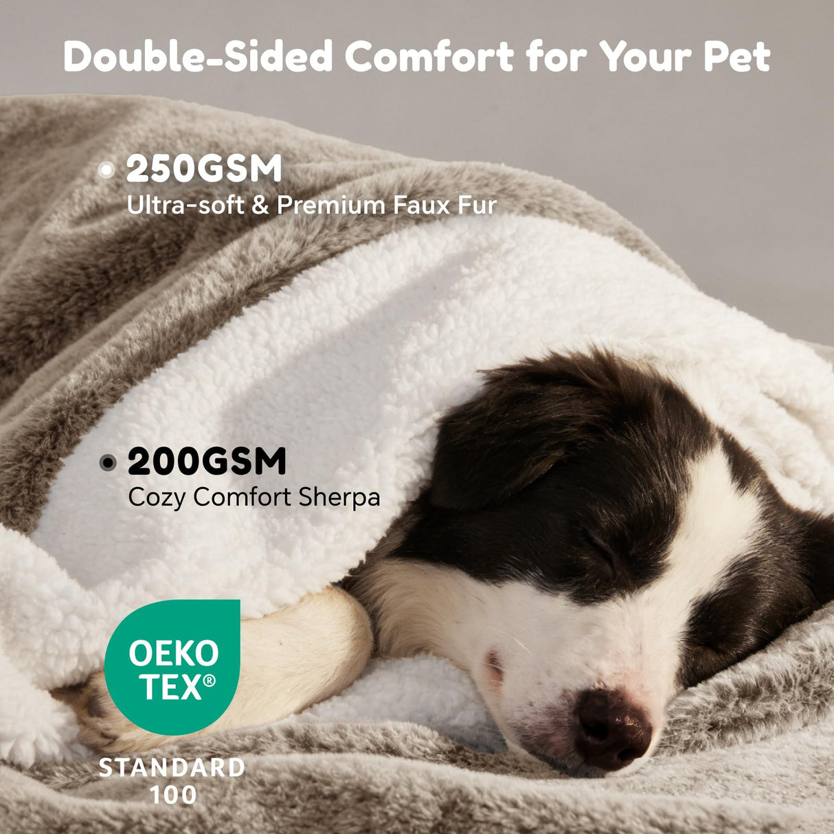 ChiXnuggle Waterproof Dog Blankets for Large Dogs, Reversible Faux Fur & Sherpa Washable Pet Blanket, Soft Pet Throw for Couch Bed Protection, 60"x80", Brown
