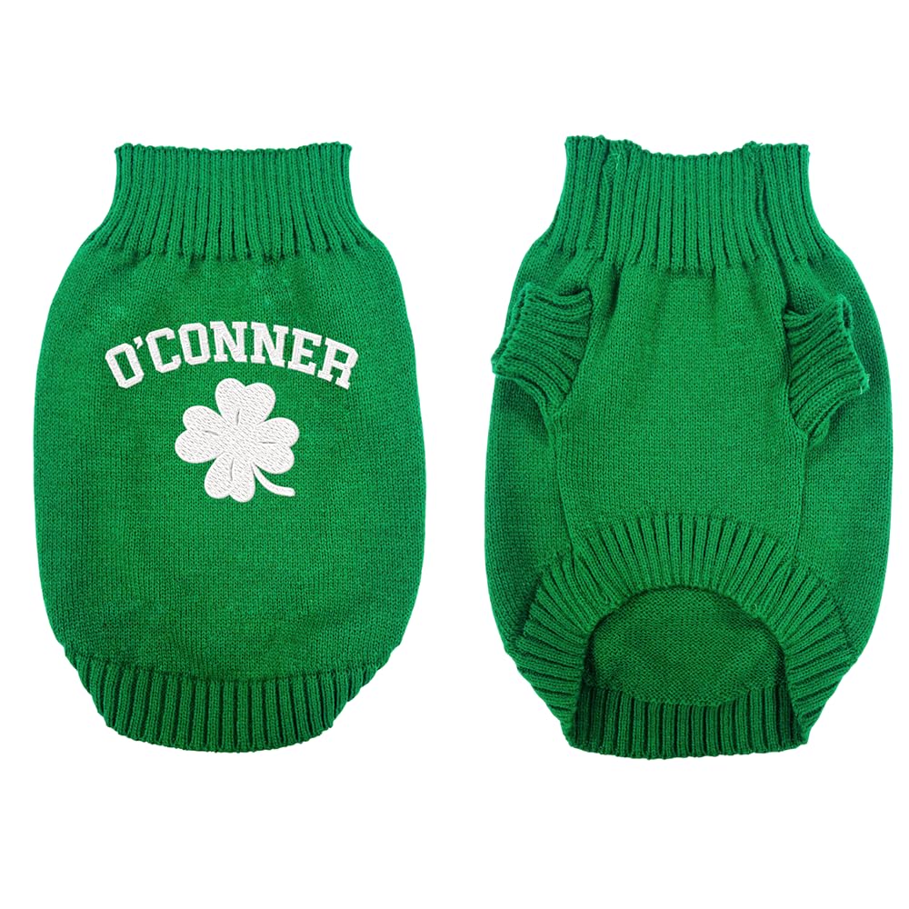Grewear Personalized Dog Sweater, Custom Knit Sweater with Clover Embroidery, St. Patrick's Day Design for Dogs, Ideal Gift for Dog Owners, Pet Apparel Gift#1