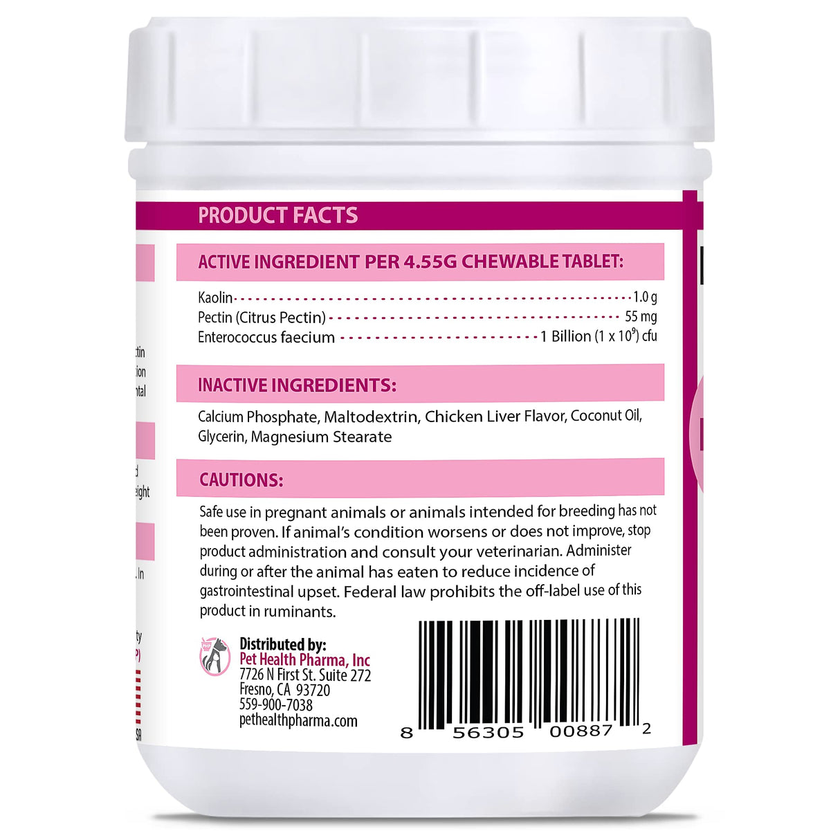Tru-Pectin Anti-Diarrheal for Dogs & Cats, 250 Tablets– Chicken Liver Flavor –Helps Reduce Occasional Loose Stool & Diarrhea, Balance Gut pH, Support Normal Digestion & Gut Flora -Made in USA