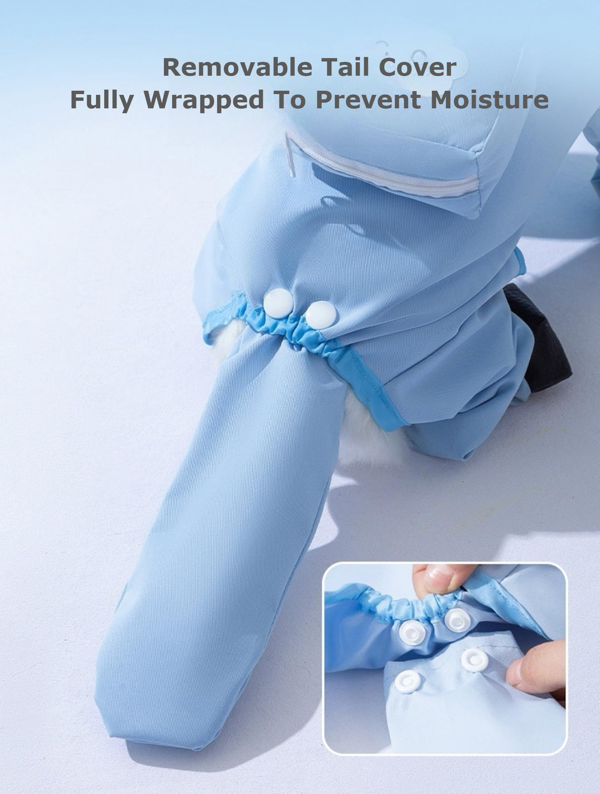 Waterproof Dog Raincoat,Full Coverage 4 Legs Dog Rain Jacket for Small Dogs,Pet Rain Coat with Hood,Reflective Strips&Leash Hole Outdoor Raincoat (Large(for Weight 8.8-11 lb), Blue)