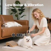 Load image into Gallery viewer, HEAPETS Dog Grooming Clippers, Low Noise, Electric Quiet, Adjustable Clipper Comb, Rechargeable Cordless Dog Hair Clippers for Dogs Cats Pets, Gold