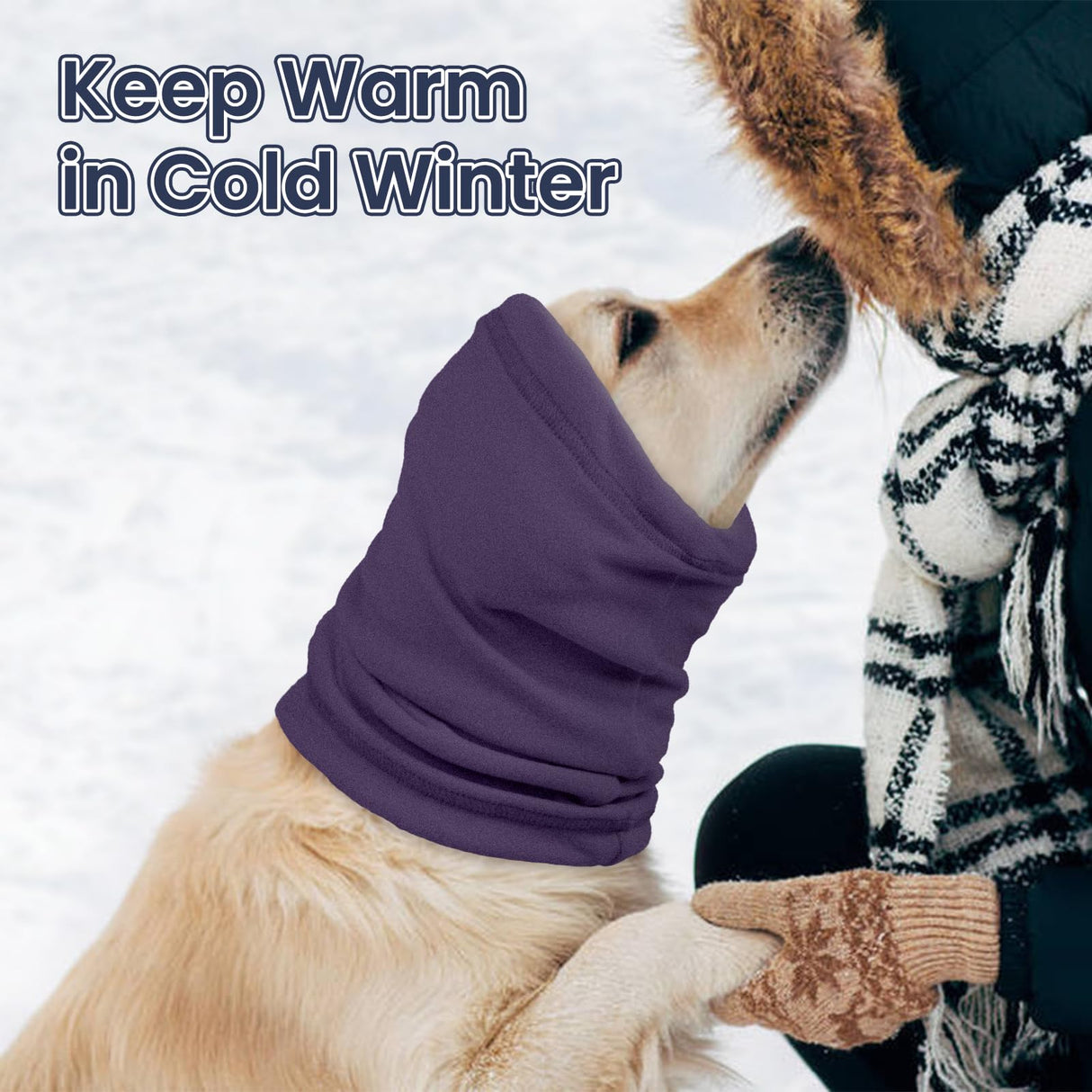 Nanaki Calming Hoodie for Dogs - Adjustable Ear Cover & Anxiety Relief, M Purple | Noise Reduction Head Wrap for Fireworks, Thunderstorms, Grooming, Hematoma Recovery